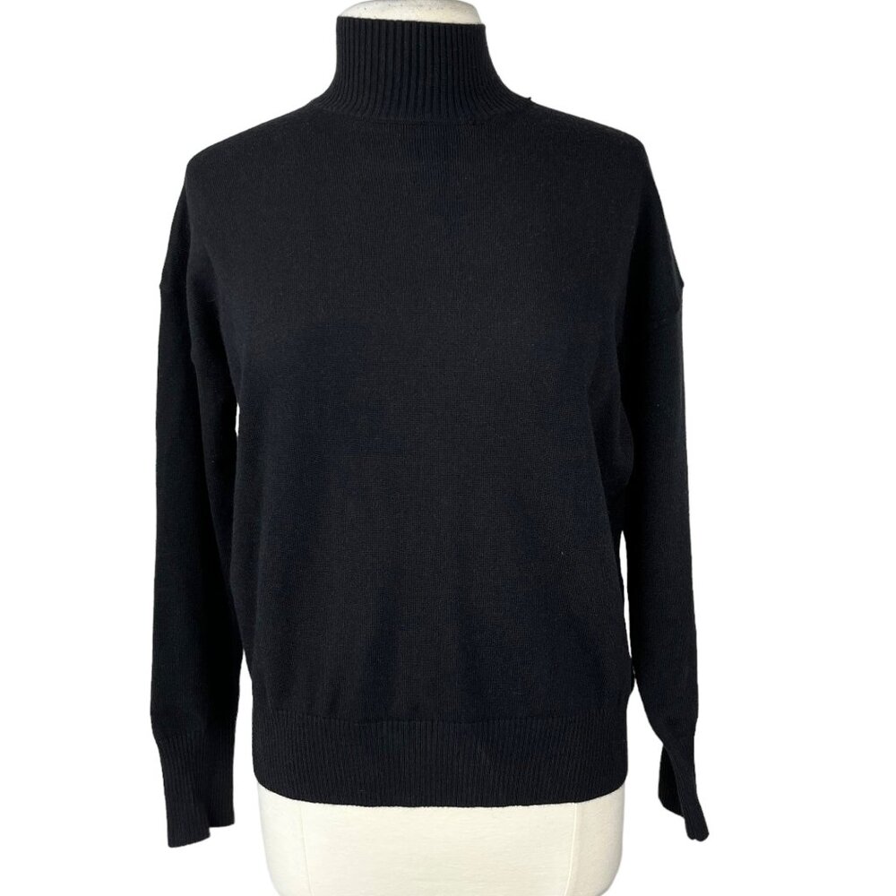 Collection Cezele Labeye Mock Turtle Neck Sweater Womens Small Black New